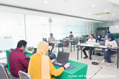 Saat acara simulasi tahap II pemantauan dan evaluasi peringkat akreditasi (PEPA) Prodi Sastra Indonesia berlangsung di Ruang Seminar Selasar Lt. 3, Senin, 10 April 2023