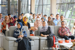 Para tamu undangan yang hadir dalam acara penandatanganan MoU antara Unas dan Majelis Hukama Al Muslimin Cabang Indonesia, Rabu, 6 September 2023 di Ruang Exhibition Unas