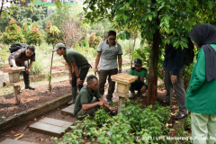 Saat pengecekan koloni dan lebah di Balai Penyuluhan Pertanian (BPP), Ragunan, Jakarta, Senin, 11 September 2023