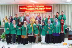 Foto bersama usai acara asesmen lapangan selesai dilaksanakan di Ruang Seminar Lt. 3 Menara Unas Ragunan, Jakarta, Selasa, 21 November 2023