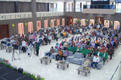 saat acara Halal bihalal Pimpinan, Dosen dan Karyawan Universitas Nasional berlangsung, pada Kamis, 18 April 2024 di Gedung Auditorium UNAS