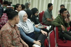 Para peserta yang hadir pada Talkshow Asian Waterbird Census (AWC) 2020 yang bertajuk  “Effect of Climate Changes on Waterbird”. Pada Sabtu (1/2) di Ruang Seminar Lantai 3 Menara 1 Unas.