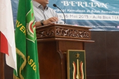 sambutan dari Wakil Rektor Bidang Akademik, Prof. Dr. Iskandar Fitri, S.T., M.T.