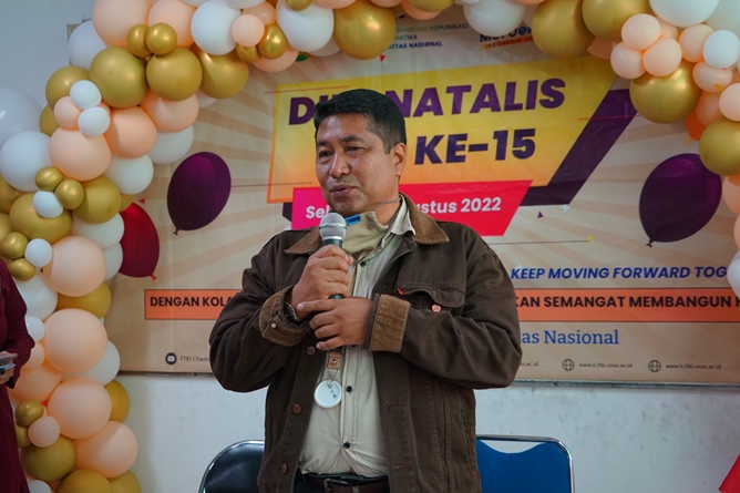 Sambutan Guru Besar FTKI, Prof. Dr. Iskandar Fitri, S.T., M.T dalam perayaan Dies Natalis FTKI