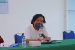 Direktur CSERM UNAS Dr. Sugardjito pada Diseminasi Hasil Penelitian yang diselenggarakan oleh CSERM UNAS pada Senin (25/10/2021)