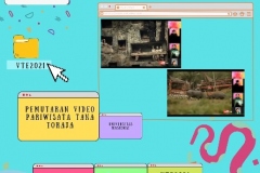 Pemutaran video tana toraja di sela sela webinar Virtual Travel Edition The Paradise Of Culture ‘Tana Toraja’ pada Sabtu 09 Januari 2021