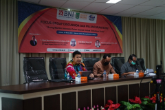 Kegiatan Focus Group Discussion dan Peluncuran Buku "Arung Maritim Indonesia dalam Gejolak Ombak Globalisasi" kerjasama antara Prodi Hubungan Internasional dengan Bank BNI pada hari Selasa, 30 Maret 2021 di Menara UNAS