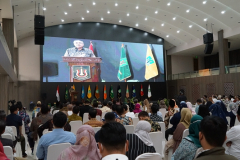Halal bihalal Keluarga Besar Yayasan Memajukan Ilmu dan Kebudayaan berlangsung pada Kamis 12 Mei 2022 di Gedung auditorium Unas