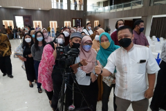 Halal bihalal Keluarga Besar Yayasan Memajukan Ilmu dan Kebudayaan berlangsung pada Kamis 12 Mei 2022 di Gedung auditorium Unas