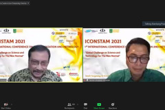 Prof. Dr. Ir. Bambang Prasetya, M.Sc. dari National Standardization Agency of Indonesia (BSN)  sedang mempresentasikan materinya dalam International Conference on Standardization and Metrology (ICONSTAM) 2021  yang dihelat secara virtual, pada Kamis, 21  Oktober 2021.