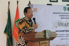 Ketua Program Studi Akuntansi Dr. Bambang Subiyanto S.E., M.Ak., CPA Berikan Sambutan Dalam Kegiatan Babak Ketiga Final HIMAKSI UNAF