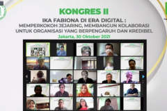 Kongres II IKA Fabiona dengan tema "IKA Fabiona di Era Digital : Memperkokoh Jejaring, Membangun Kolaborasi untuk Organisasi yang Berpengaruh dan Kredibel" (30/10/2021)