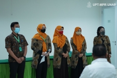 Para dosen di lingkungan FIKES UNAS saat kegiatan Penandatanganan Memorandum of Understanding (MoU) Universitas Nasional (UNAS) dengan  Pemerintah Kabupaten Kepulauan Tanimbar pada Kamis, (8/10) di gedung menara dua Unas, Ragunan, Jakarta.