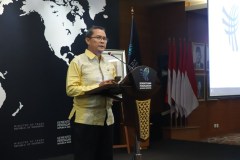 Sambutan oleh Direktur IWM Unas, Dr. Suadi Sapta Putra, M.Si.M. dalam pembukaan kegiatan Office Tour di Kementerian Perdagangan, Selasa, 18 Juli 2023.