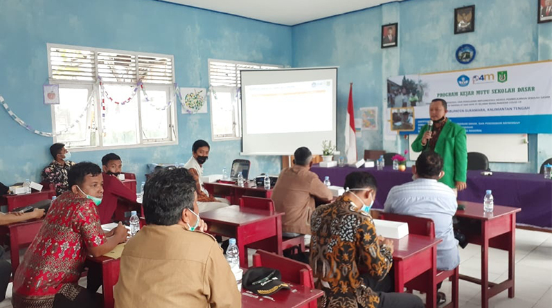 Kegiatan pendampingan psikososial dan penguatan implementasi modul pembelajaran di Kabupaten Sukamara, Kalimantan Tengah pada Senin (30/11)