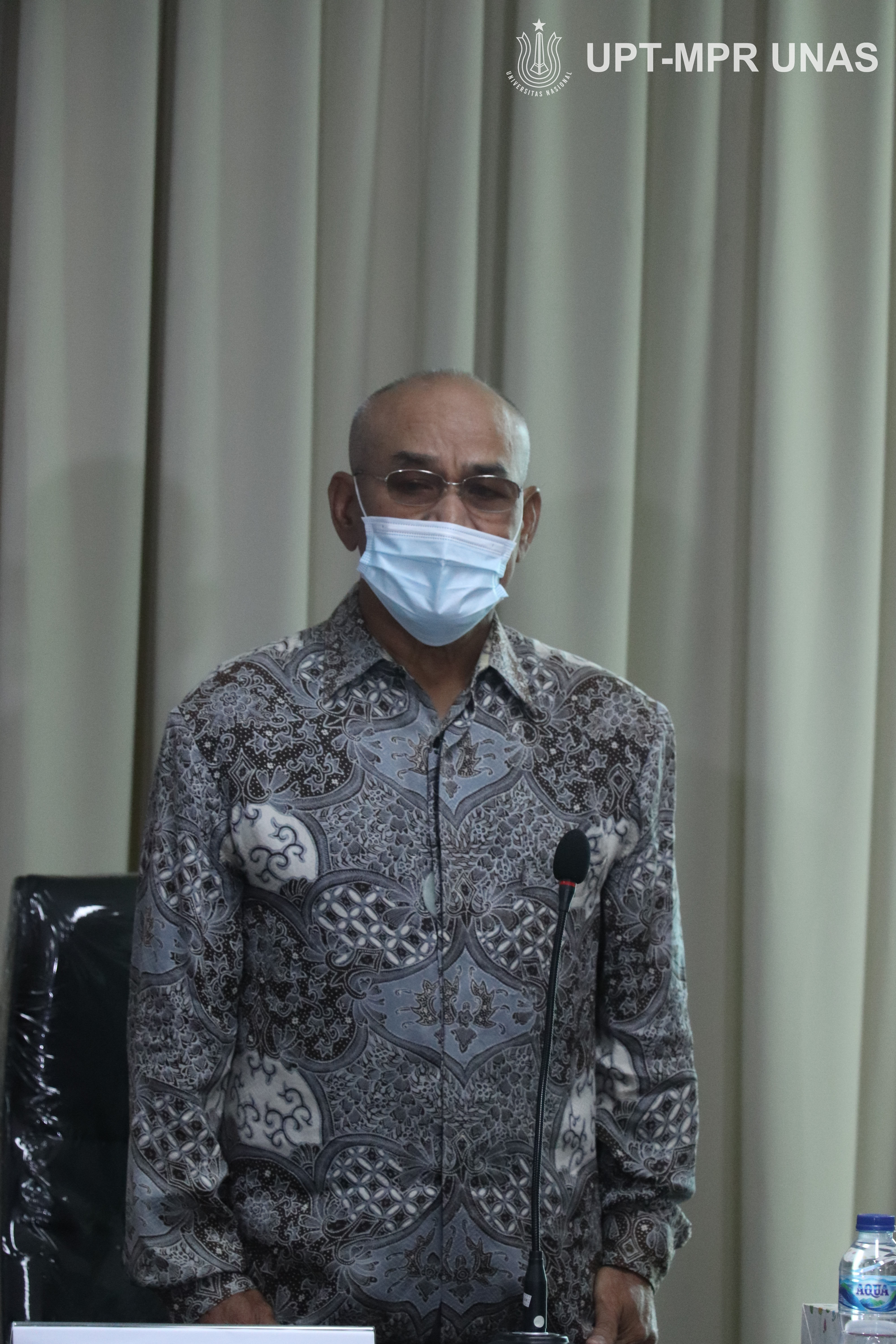 Rektor Universitas Nasional Dr. El. Amry Bermawi Putera, M.A. dalam acara Peresmian Universitas Siber Asia, pada Selasa, 22 September 2020