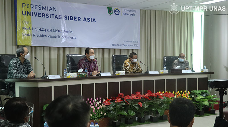 Peresmian Universitas Siber Asia oleh Wakil Presiden Republik Indonesia (RI), Prof. Dr. (HC) KH Ma’ruf Amin pada Selasa, 22 September 2020