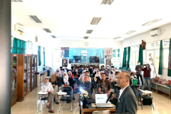 Pemberian materi oleh pembicara dalam acara pengabdian kepada masyarakat fakultas biologi di ruang laboratorium kampus bambu kuning Unas, Sabtu, 29 Oktober 2022