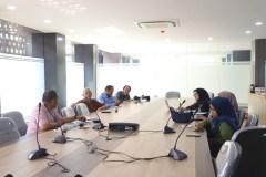 Kegiatan sedang berlangsung dalam acara Rapat Pleno SIMKATMAWA, di Ruang  Rapat Cyber Library Unas, Rabu 14 Juni 2023