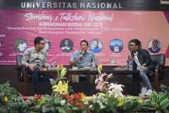 Menjadi inspirasi bagi para pengusaha muda Sandiaga Uno membagi pengalaman dan ilmu menjadi menjadi pengusaha pada acara Kewirausahaan Nasional ISMPI di Kampus UNAS Pasar Minggu Jakarta Selatan, (10/7).