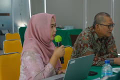 Kepala Bidang Implementasi SPMI dan SPME BPM Unas, Ir. Endah Tri Esti Handayani., M.M.S.I dalam kegiatan simulasi IPEPA