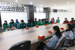 Para mahasiswa yang hadir dalam acara Training of Trainer penyuluhan penyiaran berlangsung di Ruang rapat cyber, Kamis (23/6)