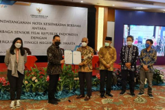 Penandatanganan Nota Kesepakatan Bersama (MoU) Universitas Nasional dengan Lembaga Sensor Film (LSF) pada Rabu, 31 Maret 2021 di Hotel Sahid Jakarta
