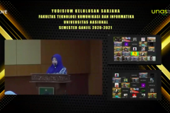 Kegiatan Yudisium Fakultas Komunikasi & Informasi UNAS semester ganjil 2020/2021