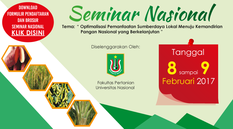 Brosur Seminar Nasional (FAPERTA) – Universitas Nasional