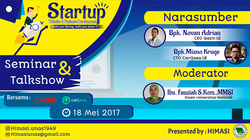 Seminar dan Talkshow "STARTUP WEB AND BUSINESS DEVELOPMENT"