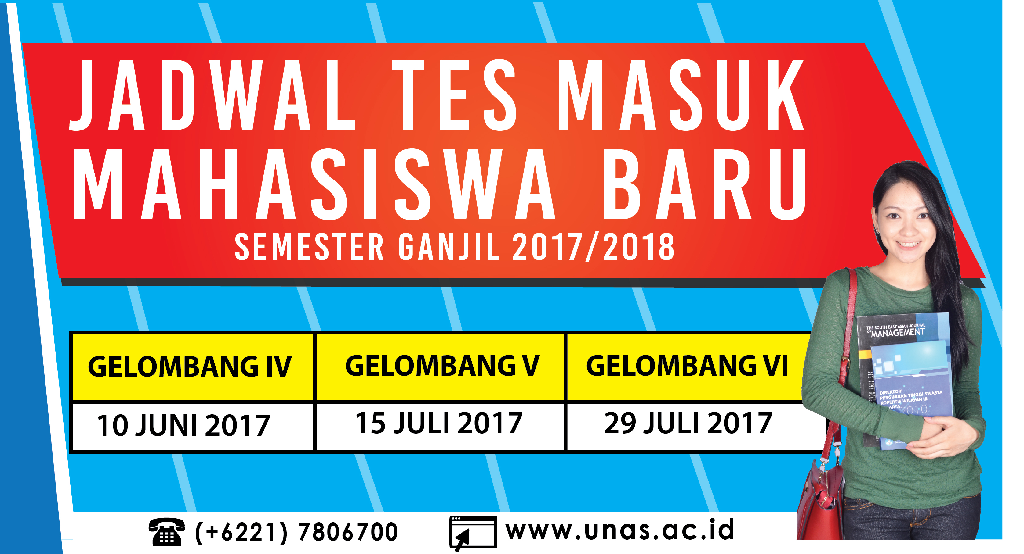 JADWAL TES MASUK MAHASISWA BARU SEMESTER GANJIL 2017 2018