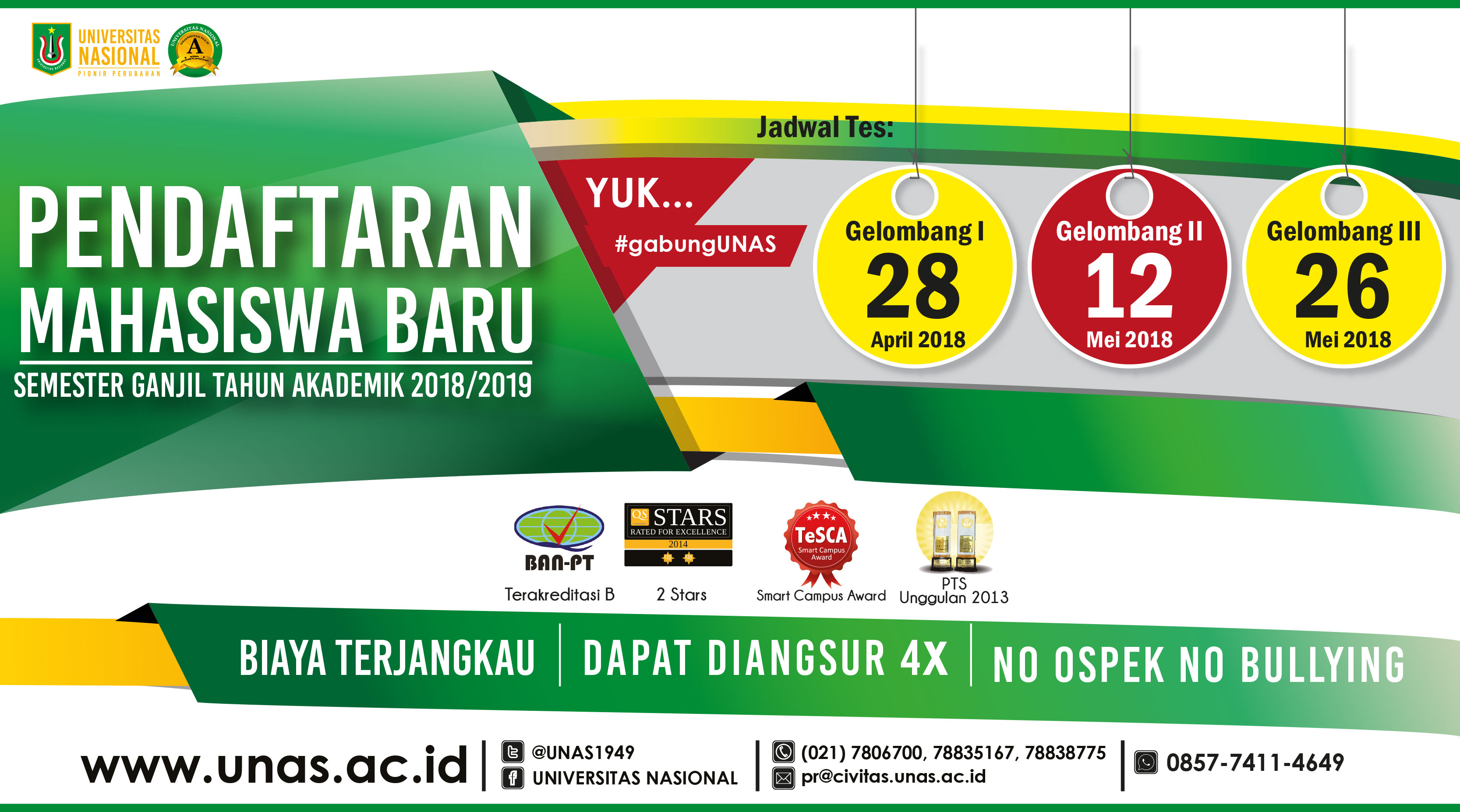 baru mahasiswa beasiswa 2018 SEMESTER PENDAFTARAN TAHUN GANJIL MAHASISWA AKADEMIK BARU