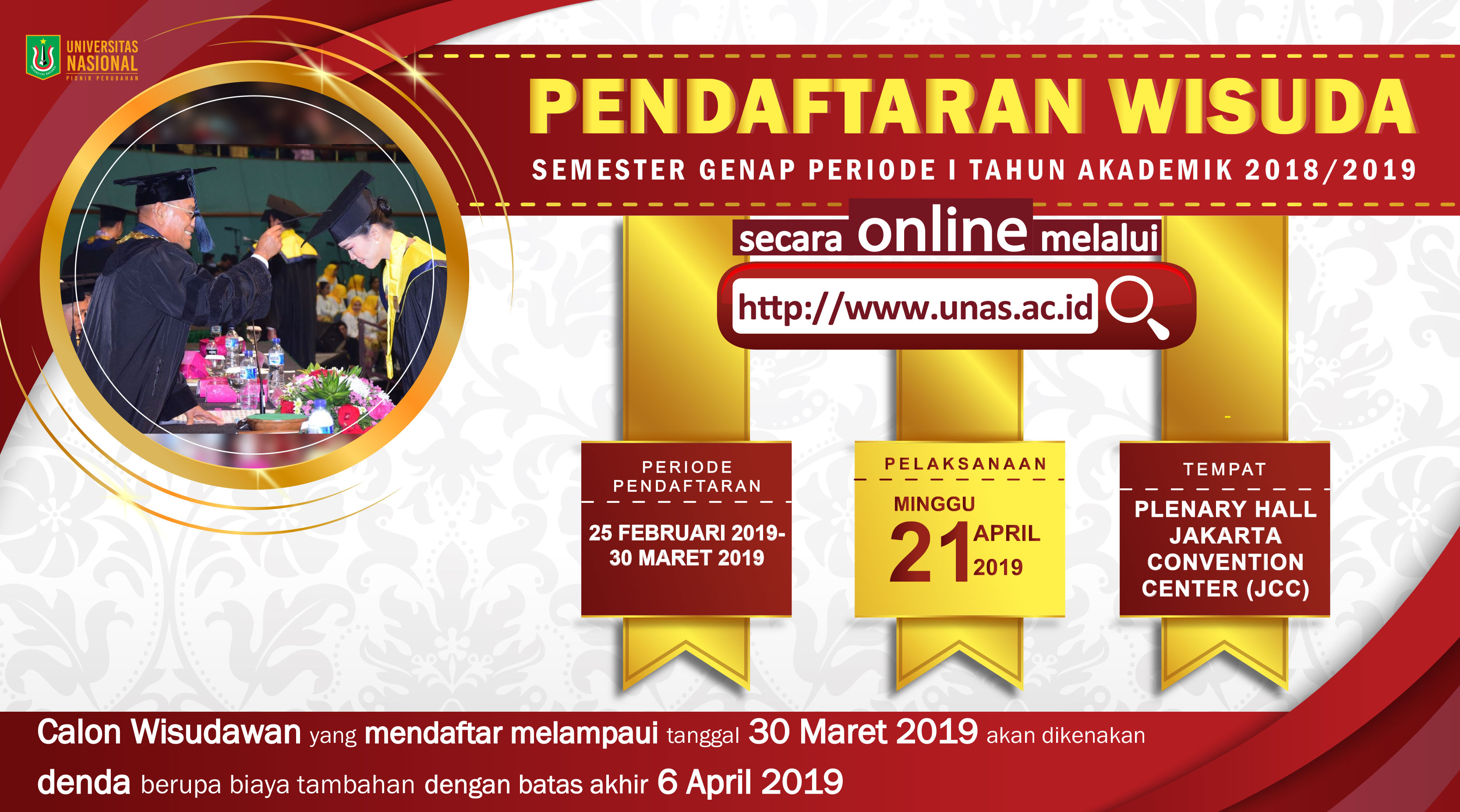 Pendaftaran Wisuda Universitas Nasional Periode I Tahun Akademik 2018/2019