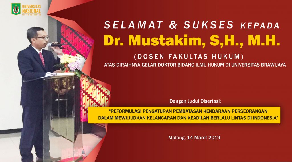 Dosen Fakultas Hukum UNAS Berhasil Raih Gelar Doktor Bidang Ilmu Hukum