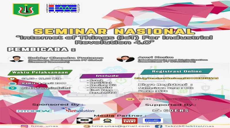 Seminar Nasional "Internet of Things (IoT) For Industrial Revolution 4.0"