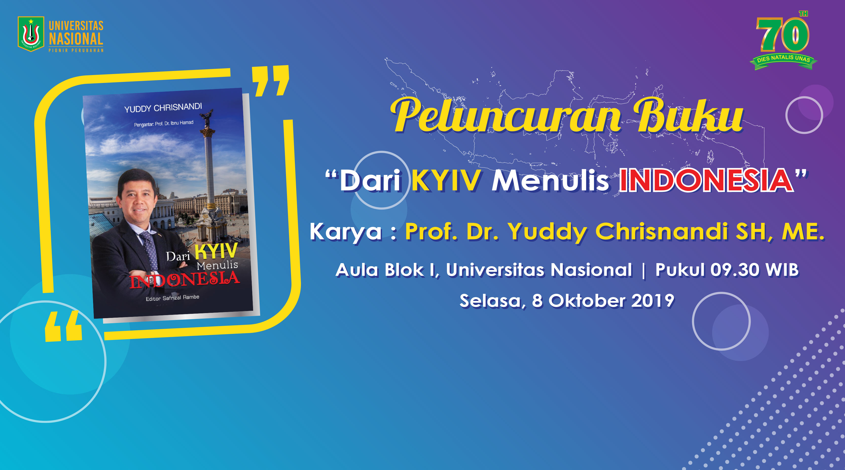Peluncuran Buku Karya : Prof. Dr. Yuddy Chrisnandi SH, ME.