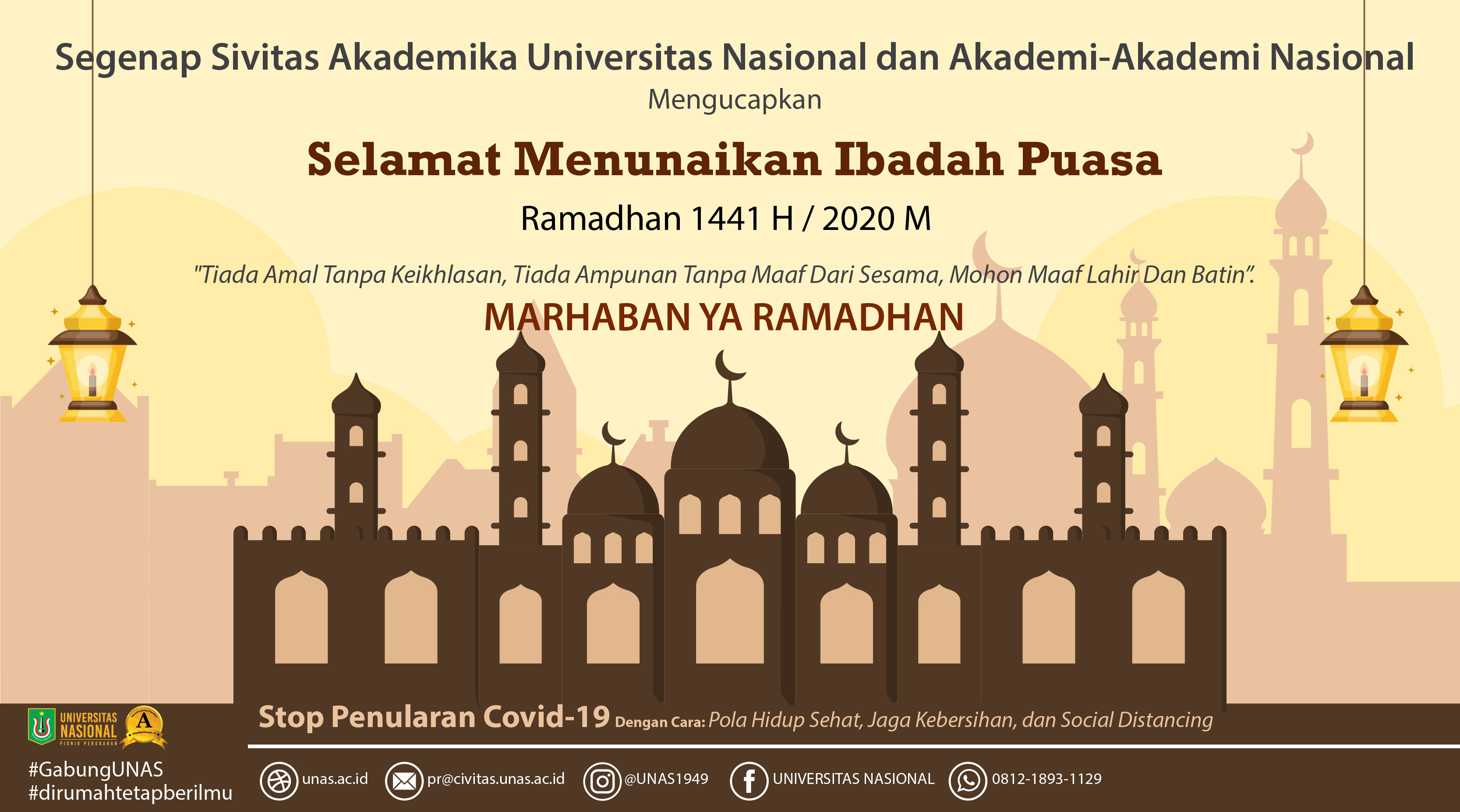 Selamat Menunaikan Ibadah Puasa Ramadhan 1441 H