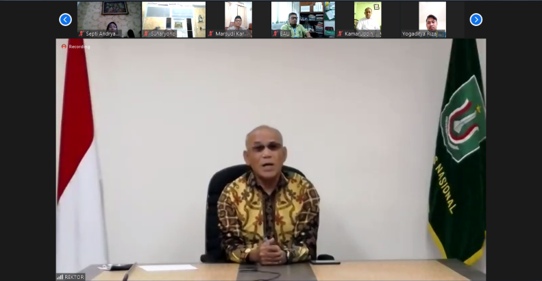 Meeting virtual “Audiensi dan Silaturahmi” di Jakarta, Kamis, (28/5).