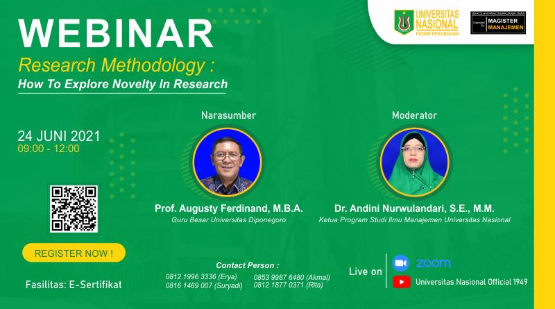 WEBINAR RESEARCH METHODOLOGY MAGISTER MANAJEMEN SEKOLAH PASCASARJANA