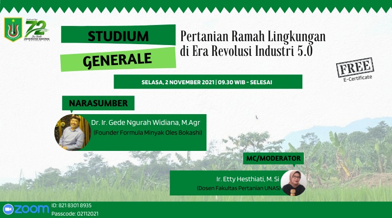 Fakultas Pertanian Universitas Nasional Adakan Studium Generale