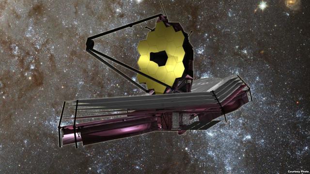 Teleskop James Webb, pengganti teleskop Hubble, memiliki cermin yang lima kali lebih besar dari Hubble. (courtesy: NASA/JWST)