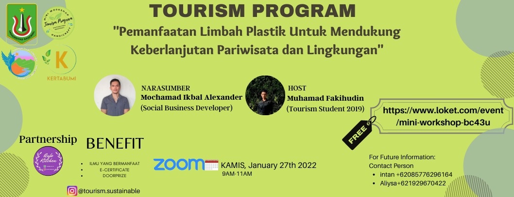 TOURISM PROGRAM PEMANFAATAN LIMBAH PLASTIK UNTUK MENDUKUNG KEBERLANJUTAN PARIWISATA DAN LINGKUNGAN