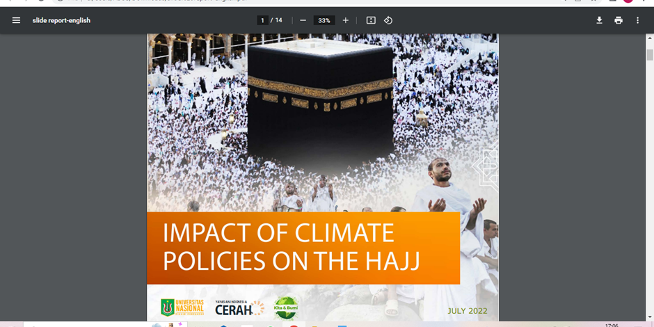 Iklim Kepada Jemaah Haji Oleh Pusat Pengkajian Islam UNAS